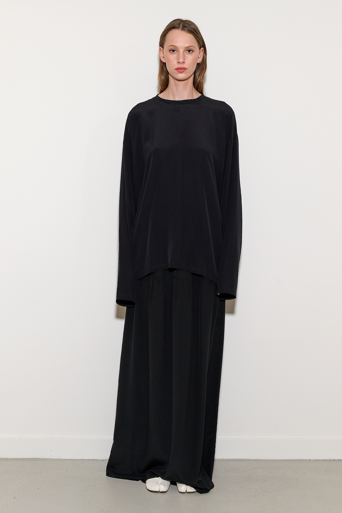 top lol mini longsleeve black silk