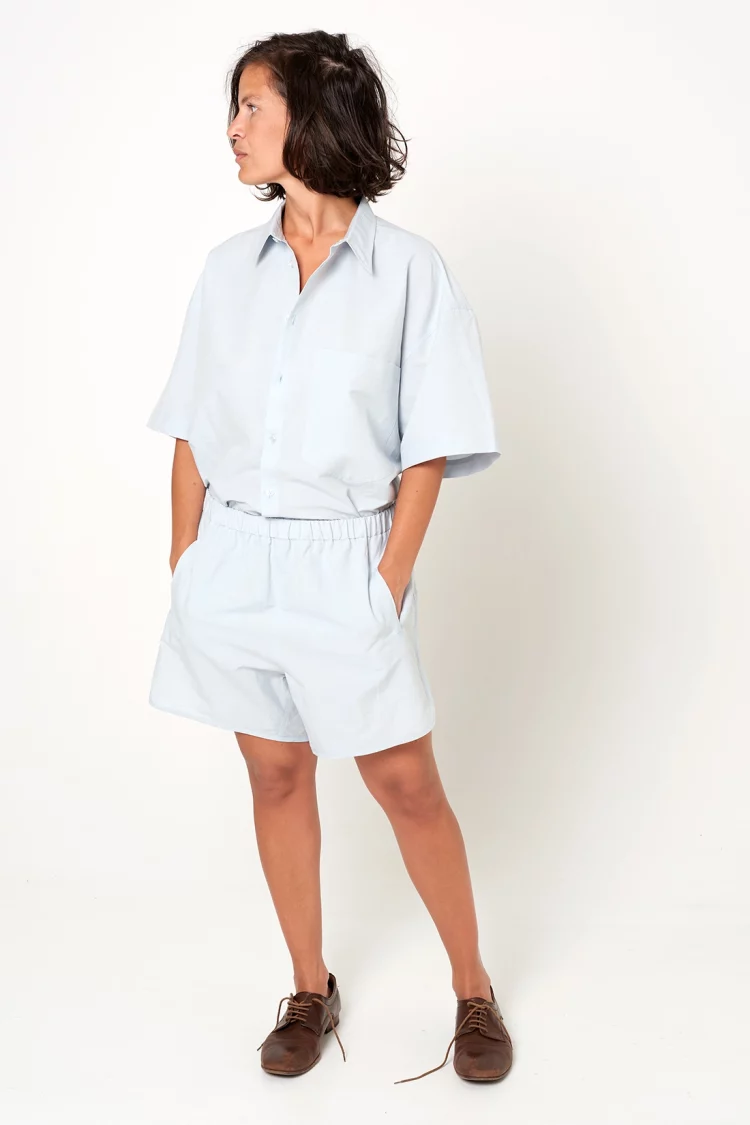monique van heist boxer lightblue cotton linen en dad light blue cotton linen