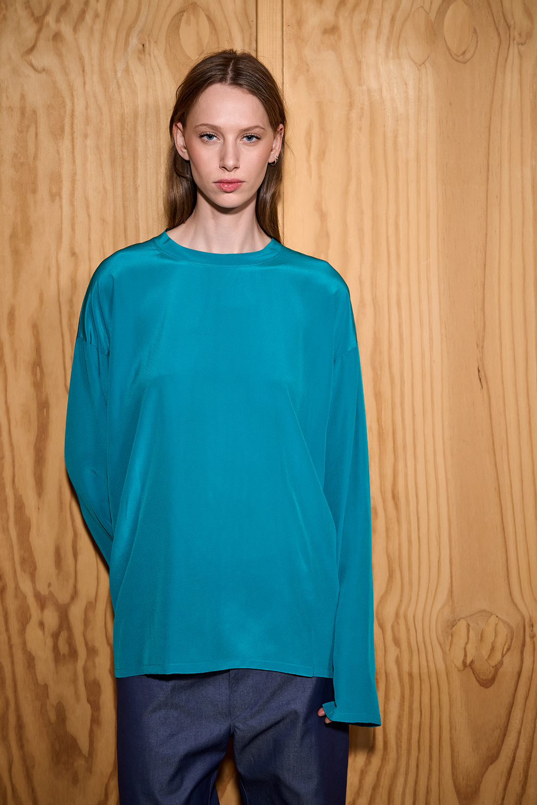 top lol mini longsleeve aqua silk