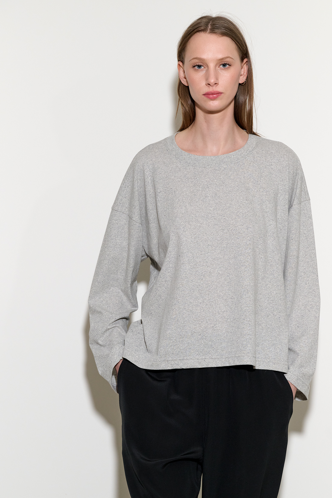 sweater box grey melee jersey