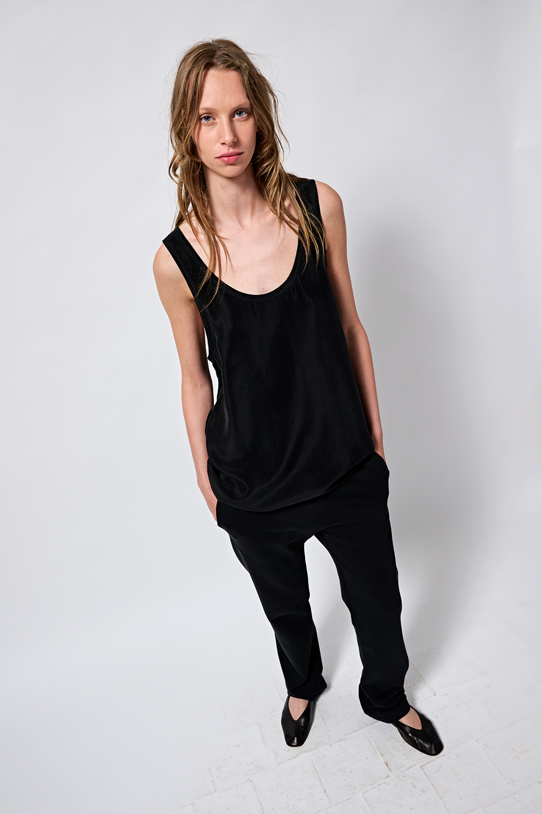 top wife black cupro