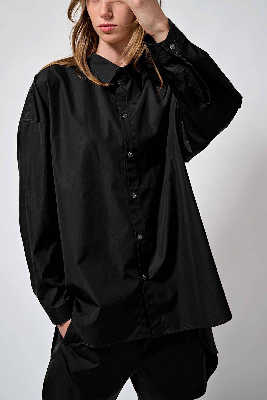 shirt no.5 split black cotton