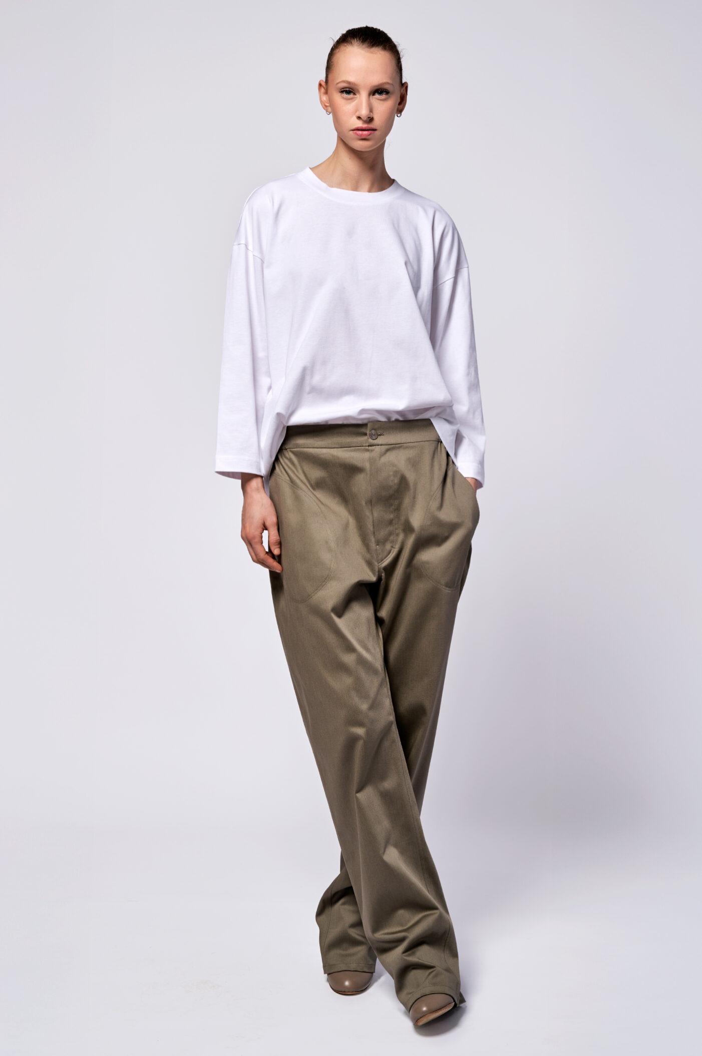pant x taupe cotton
