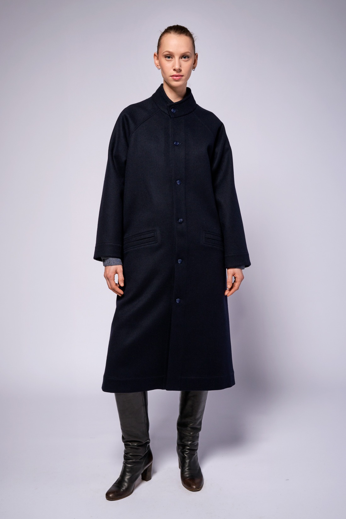coat c-coat navy loden