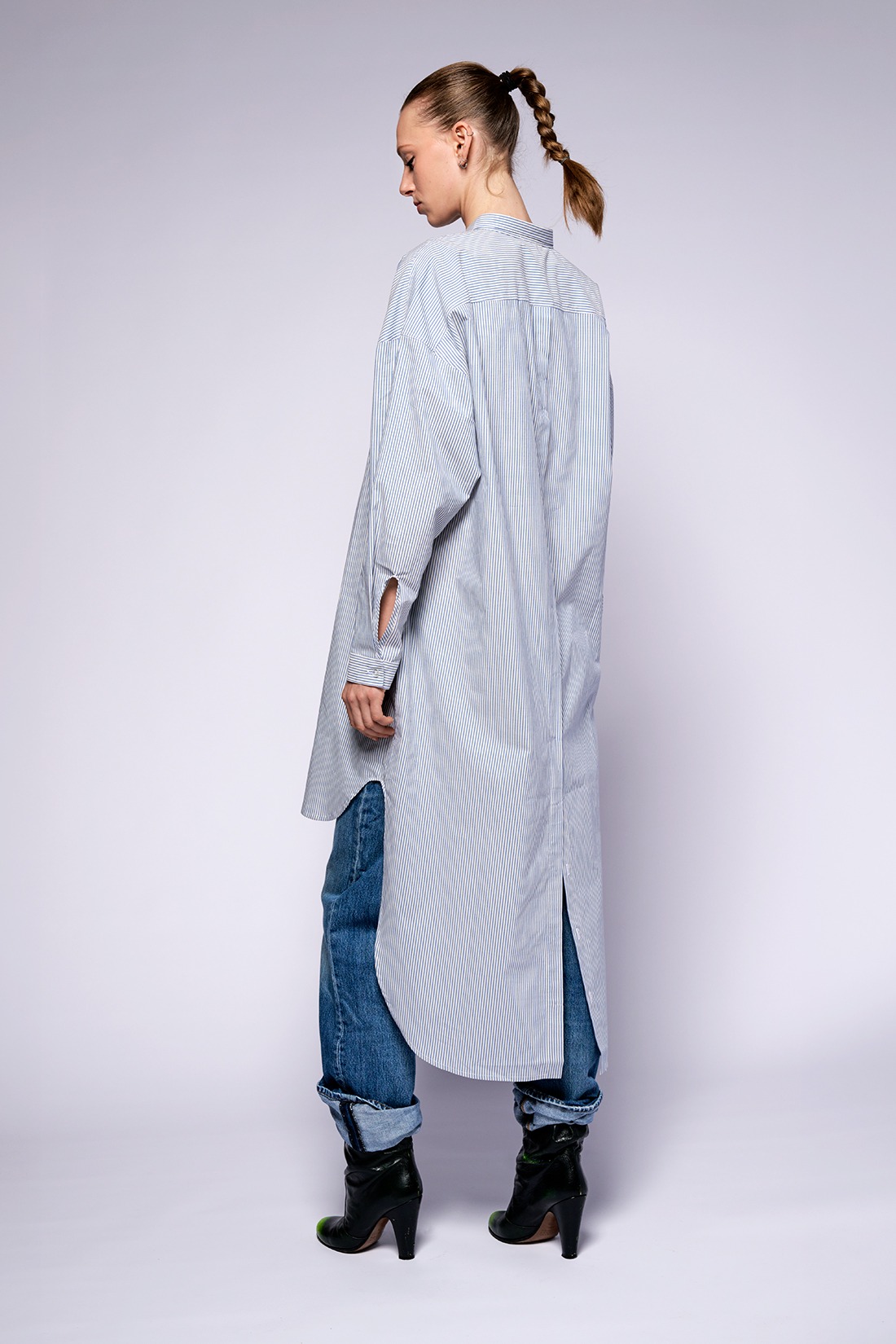 shirt happy dress blue stripe cotton