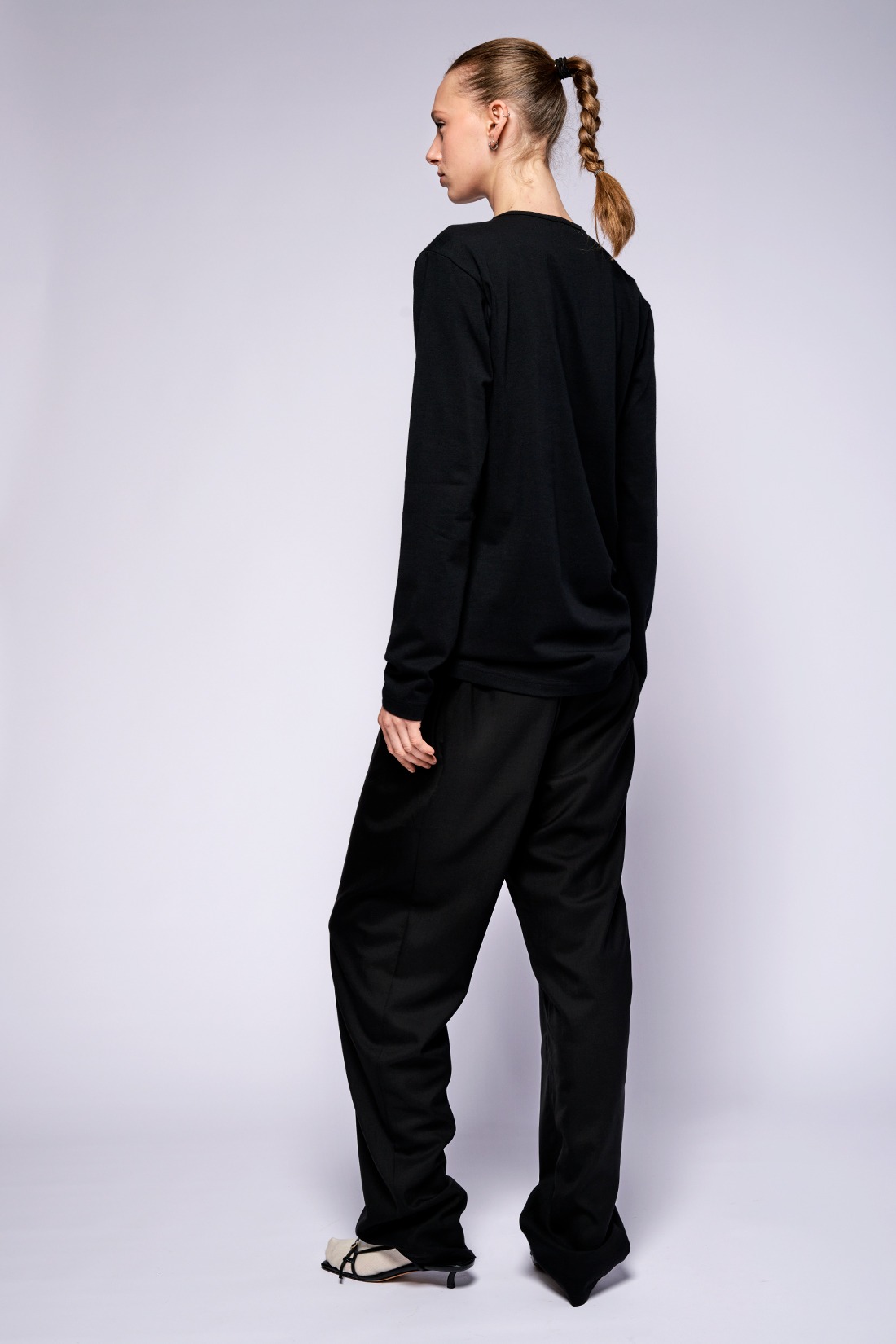 pant x black cool wool