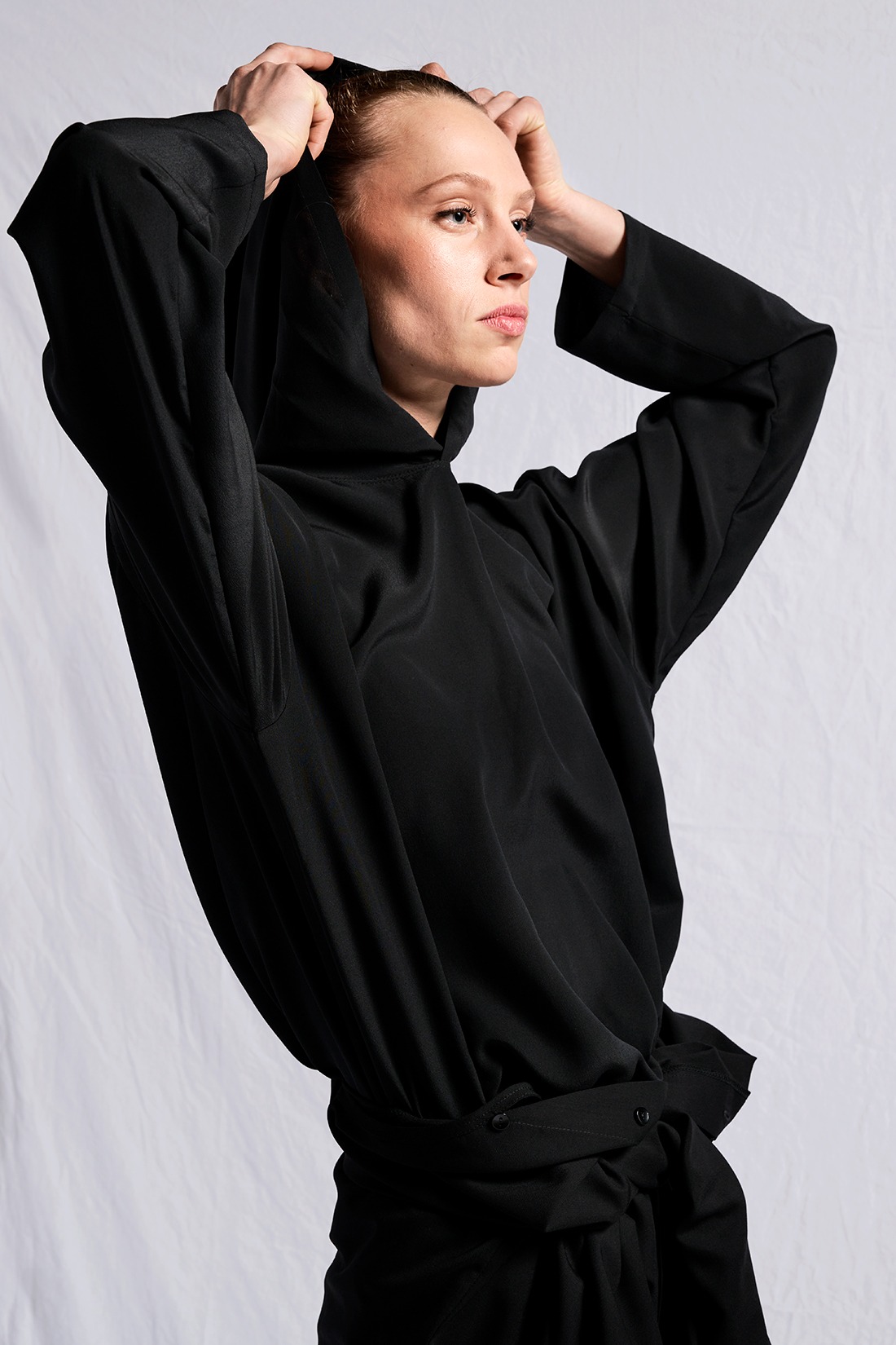 top boy XL hoodie black silk