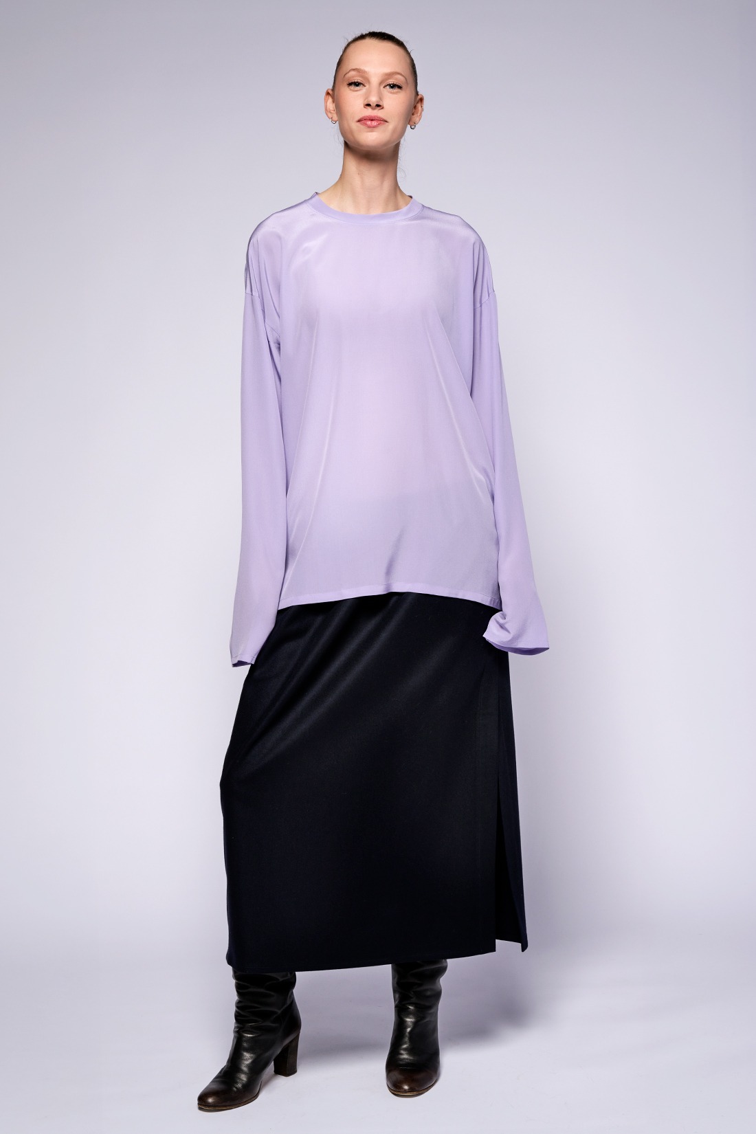 top lol mini longsleeve lilac silk