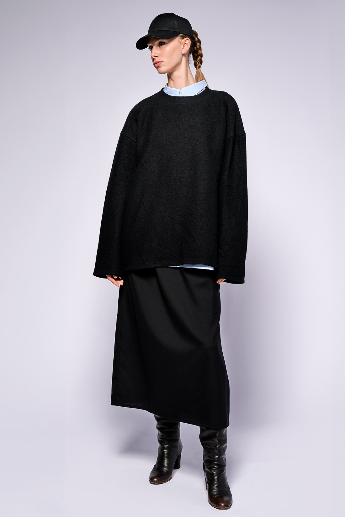 sweater boy XL longsleeve black felt