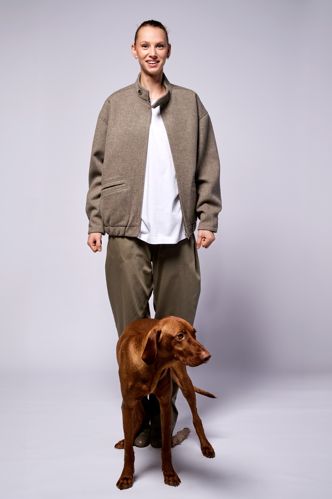 coat b-jack browngrey loden